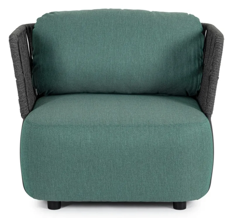 Discount Bizzotto POLTRONA IN ALLUMINIO ANTRACITE - PALMER