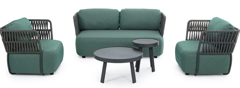 Discount Bizzotto POLTRONA IN ALLUMINIO ANTRACITE - PALMER