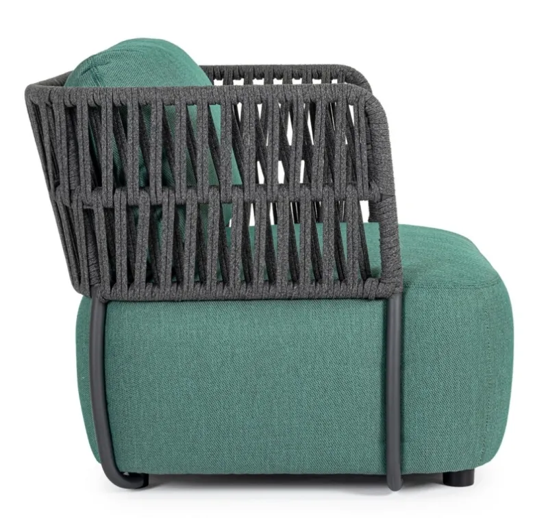 Discount Bizzotto POLTRONA IN ALLUMINIO ANTRACITE - PALMER