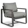 Outlet Bizzotto POLTRONA IN ALLUMINIO ANTRACITE YK13 - MERRIGAN