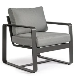 Outlet Bizzotto POLTRONA IN ALLUMINIO ANTRACITE YK13 - MERRIGAN