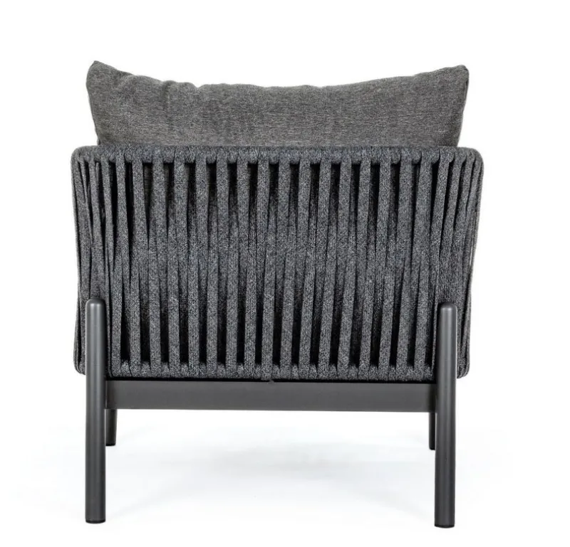 Discount Bizzotto POLTRONA IN CORDA PER ESTERNO ANTRACITE WG21 - FLORENCIA