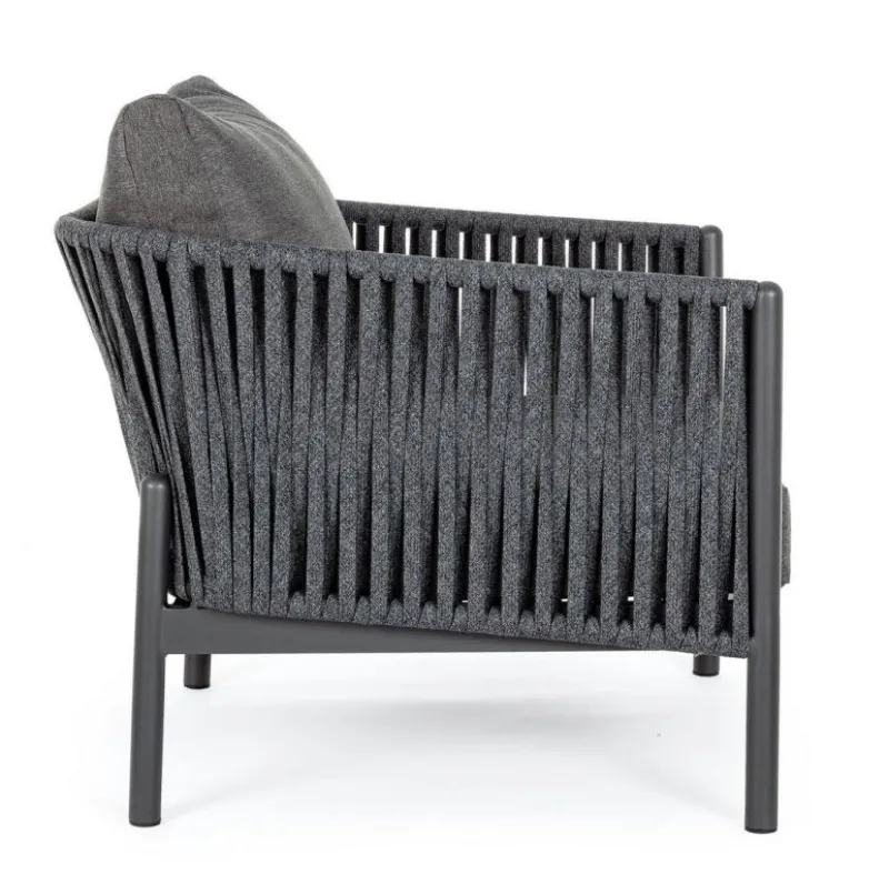 Discount Bizzotto POLTRONA IN CORDA PER ESTERNO ANTRACITE WG21 - FLORENCIA