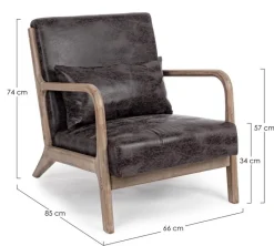 Discount Bizzotto POLTRONA IN ECOPELLE - ANCILLA