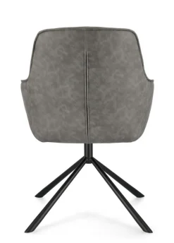 Bizzotto POLTRONA IN ECOPELLE GRIGIA - GRANT