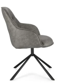 Bizzotto POLTRONA IN ECOPELLE GRIGIA - GRANT