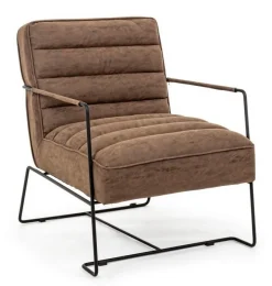 Online Bizzotto POLTRONA IN ECOPELLE MARRONE - BRIANNA