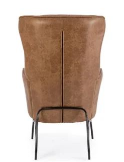 Outlet Bizzotto POLTRONA IN ECOPELLE MARRONE - NASIRA