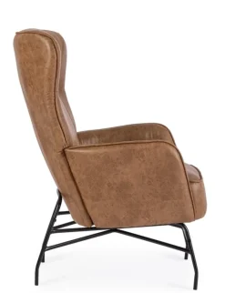 Outlet Bizzotto POLTRONA IN ECOPELLE MARRONE - NASIRA