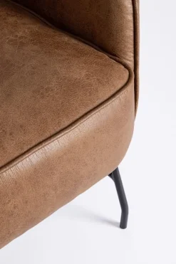 Outlet Bizzotto POLTRONA IN ECOPELLE MARRONE - NASIRA