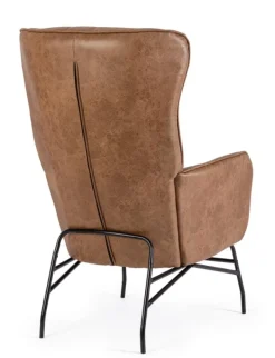 Outlet Bizzotto POLTRONA IN ECOPELLE MARRONE - NASIRA