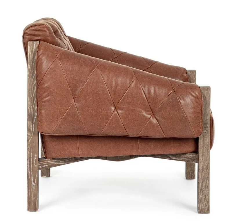 Best Bizzotto POLTRONA IN ECOPELLE MARRONE - HARRISON