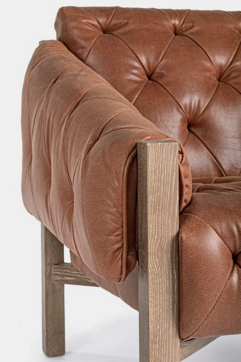 Best Bizzotto POLTRONA IN ECOPELLE MARRONE - HARRISON