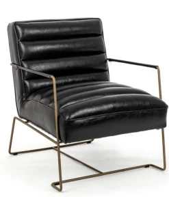 Best Bizzotto POLTRONA IN ECOPELLE NERA - BRIANNA