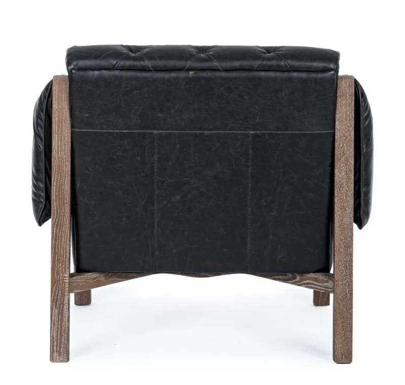 New Bizzotto POLTRONA IN ECOPELLE NERO - HARRISON