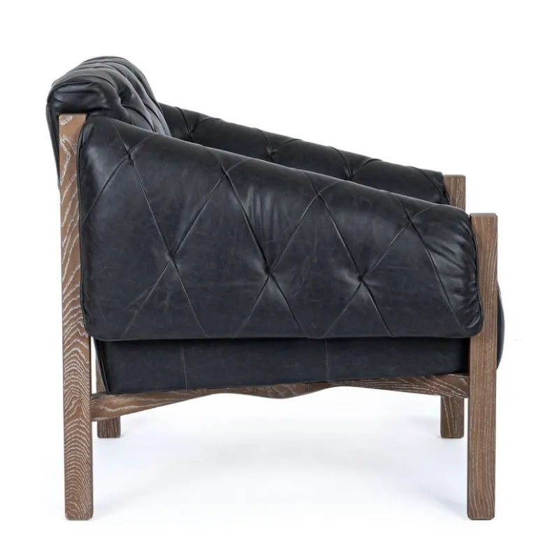 New Bizzotto POLTRONA IN ECOPELLE NERO - HARRISON