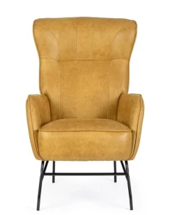 Best Bizzotto POLTRONA IN ECOPELLE SENAPE - NASIRA