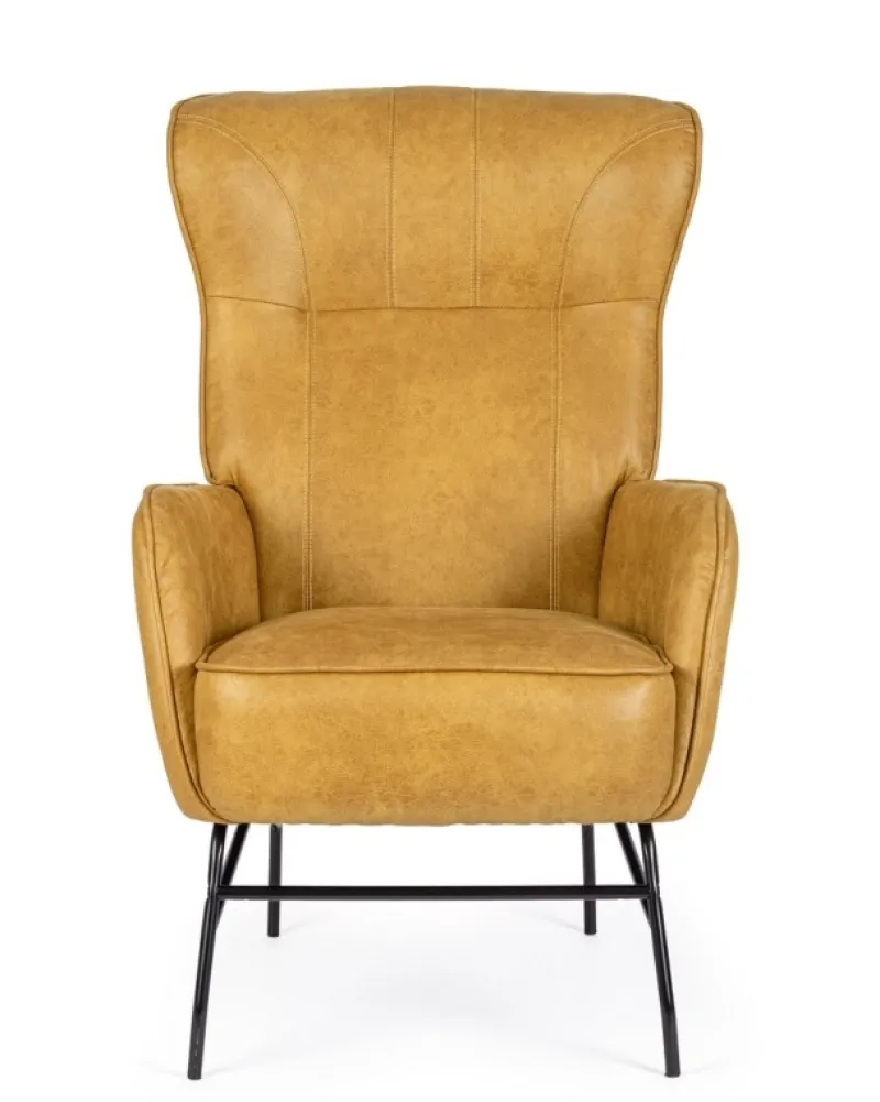 Best Bizzotto POLTRONA IN ECOPELLE SENAPE - NASIRA