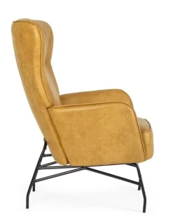 Best Bizzotto POLTRONA IN ECOPELLE SENAPE - NASIRA