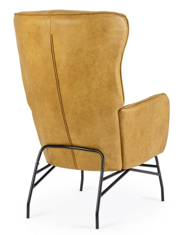 Best Bizzotto POLTRONA IN ECOPELLE SENAPE - NASIRA