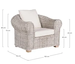 Clearance Bizzotto POLTRONA IN FIBRE NATURALI - COBA