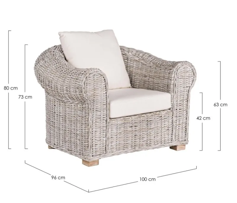 Clearance Bizzotto POLTRONA IN FIBRE NATURALI - COBA