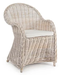 Best Bizzotto POLTRONA IN FIBRE NATURALI BIANCA - MARTIN NEW