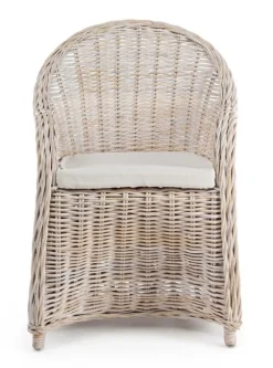 Best Bizzotto POLTRONA IN FIBRE NATURALI BIANCA - MARTIN NEW