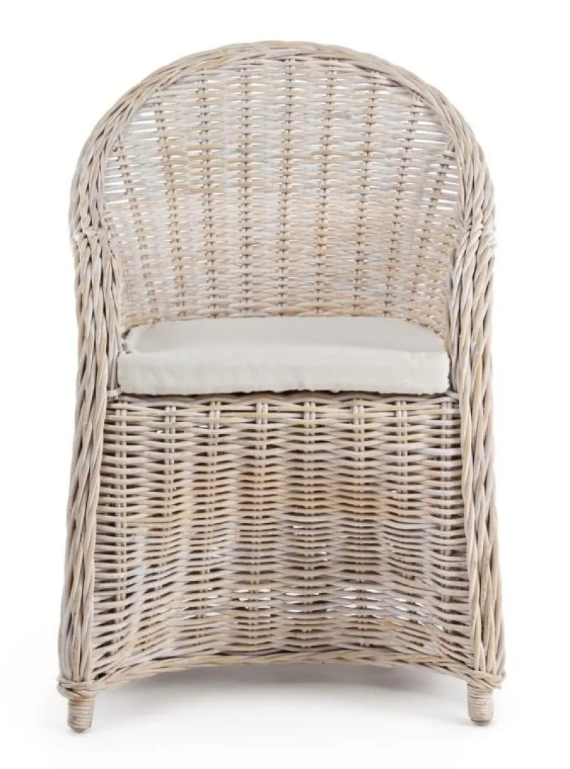 Best Bizzotto POLTRONA IN FIBRE NATURALI BIANCA - MARTIN NEW