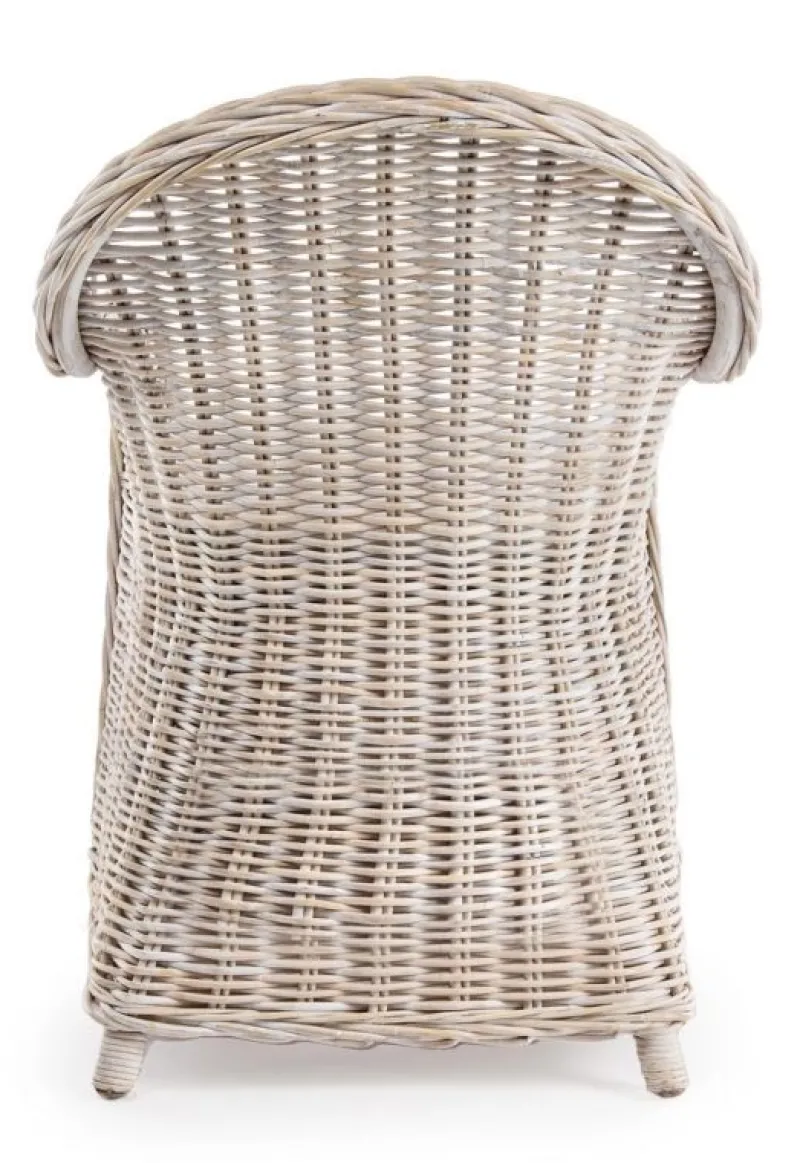 Best Bizzotto POLTRONA IN FIBRE NATURALI BIANCA - MARTIN NEW