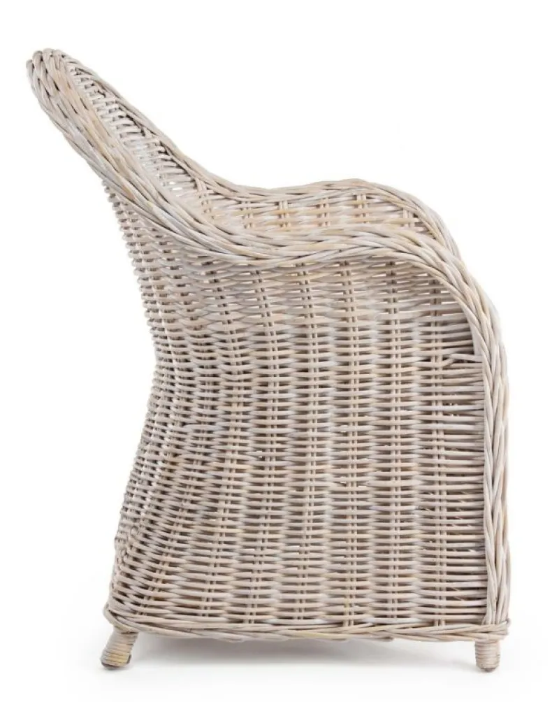 Best Bizzotto POLTRONA IN FIBRE NATURALI BIANCA - MARTIN NEW