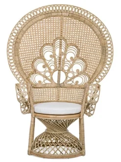 Sale Bizzotto POLTRONA IN FIBRE NATURALI SFODERABILE NATURALE - PEACOCK