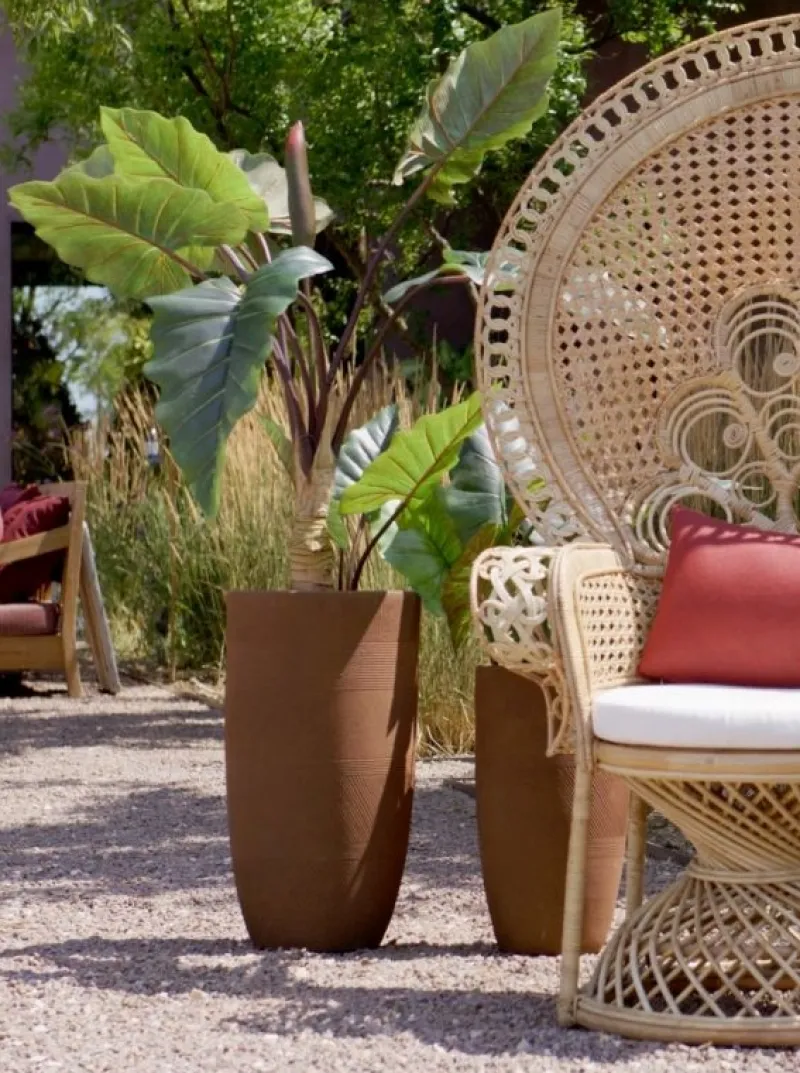 Sale Bizzotto POLTRONA IN FIBRE NATURALI SFODERABILE NATURALE - PEACOCK