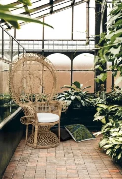 Sale Bizzotto POLTRONA IN FIBRE NATURALI SFODERABILE NATURALE - PEACOCK