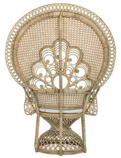 Sale Bizzotto POLTRONA IN FIBRE NATURALI SFODERABILE NATURALE - PEACOCK