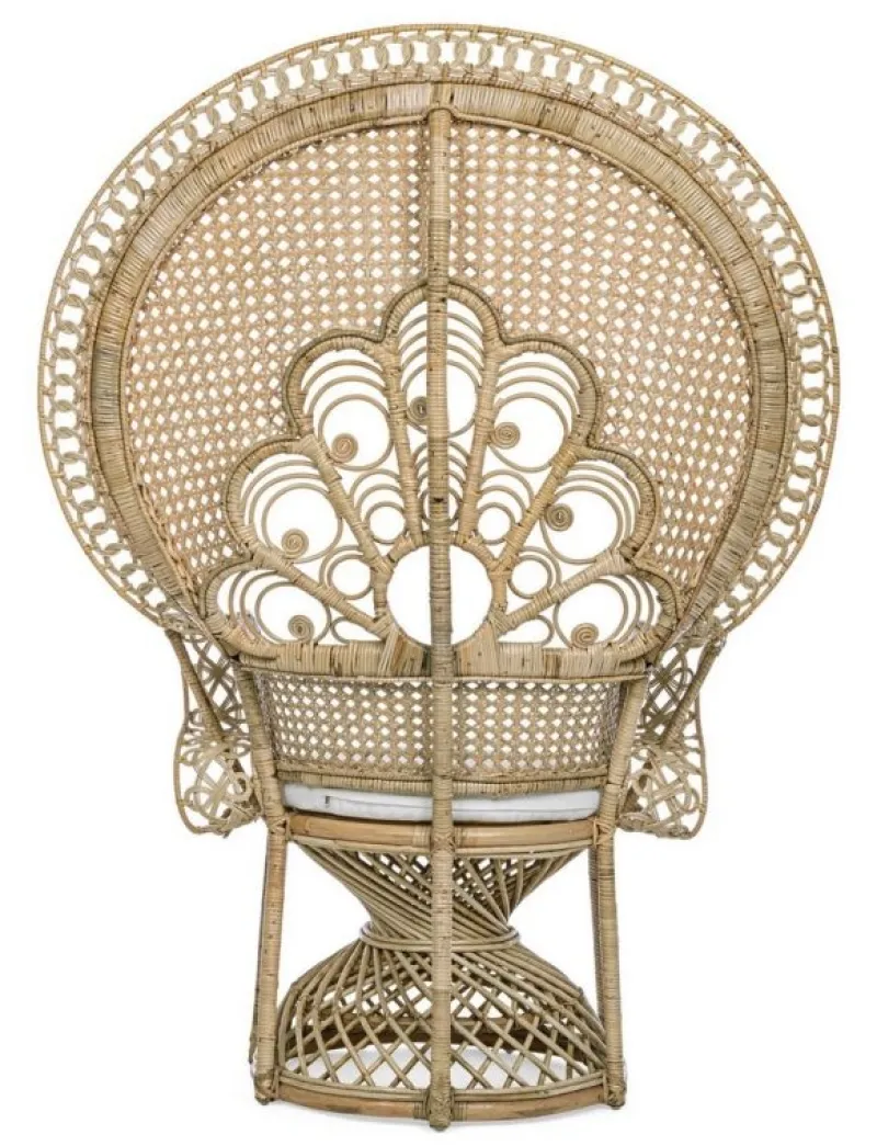 Sale Bizzotto POLTRONA IN FIBRE NATURALI SFODERABILE NATURALE - PEACOCK