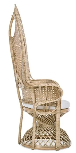 Sale Bizzotto POLTRONA IN FIBRE NATURALI SFODERABILE NATURALE - PEACOCK
