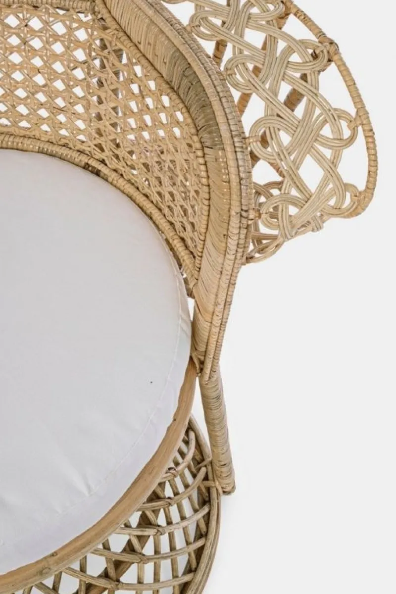 Sale Bizzotto POLTRONA IN FIBRE NATURALI SFODERABILE NATURALE - PEACOCK