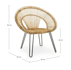 Clearance Bizzotto POLTRONA IN FIBRE NATURALI - ESTEBAN