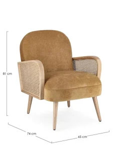Outlet Bizzotto POLTRONA IN LEGNO SENAPE - DALIDA