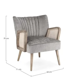 Online Bizzotto POLTRONA IN LEGNO SILVER - VIRNA