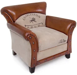 Discount Bizzotto POLTRONA IN PELLE - CHARLESTON