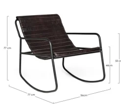 Outlet Bizzotto POLTRONA IN PELLE NERA - KARISMA