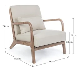 Outlet Bizzotto POLTRONA IN TESSUTO - ANCILLA