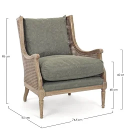 Bizzotto POLTRONA IN TESSUTO - CAROLINA