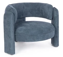 Outlet Bizzotto POLTRONA IN TESSUTO BLU - AISHA