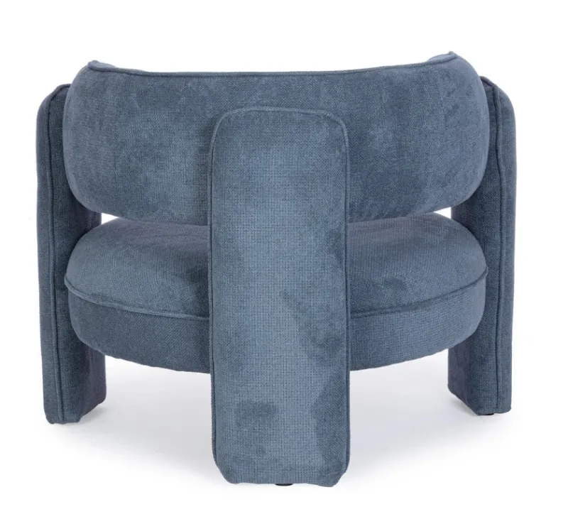 Outlet Bizzotto POLTRONA IN TESSUTO BLU - AISHA