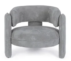 Discount Bizzotto POLTRONA IN TESSUTO GRIGIO - AISHA