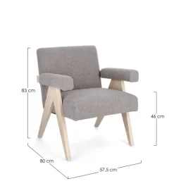 Online Bizzotto POLTRONA IN TESSUTO TORTORA - FAIZA