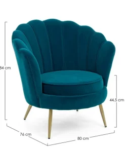 Outlet Bizzotto POLTRONA IN VELLUTO BLU - GILIOLA